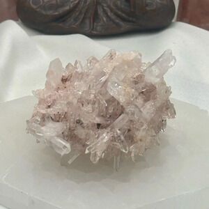 Pink Lithium Lemuiran Quartz Cluster from Columbia